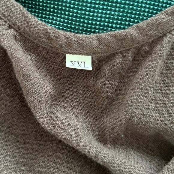 Women Sleeveless Wide Leg Jumpsuit Pants Brown Boho Hippie Loungewear Size XXL - Picture 5 of 9